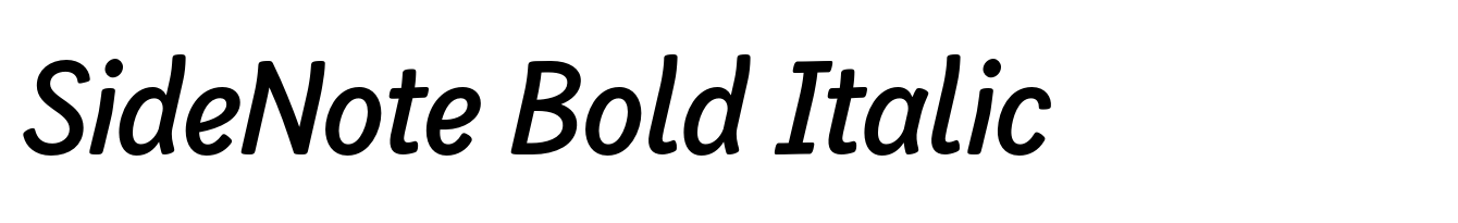 SideNote Bold Italic